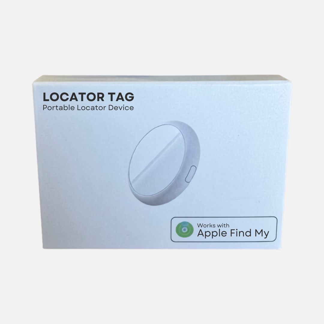 Works exclusively with Apple's Find My network — packaging confirms Apple Find My compatibility.