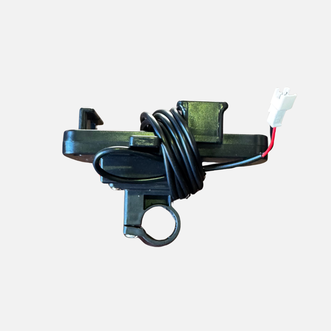 E-Bike Phone Holder with USB Charger handlebar clamp — Cool Bikes Sydney